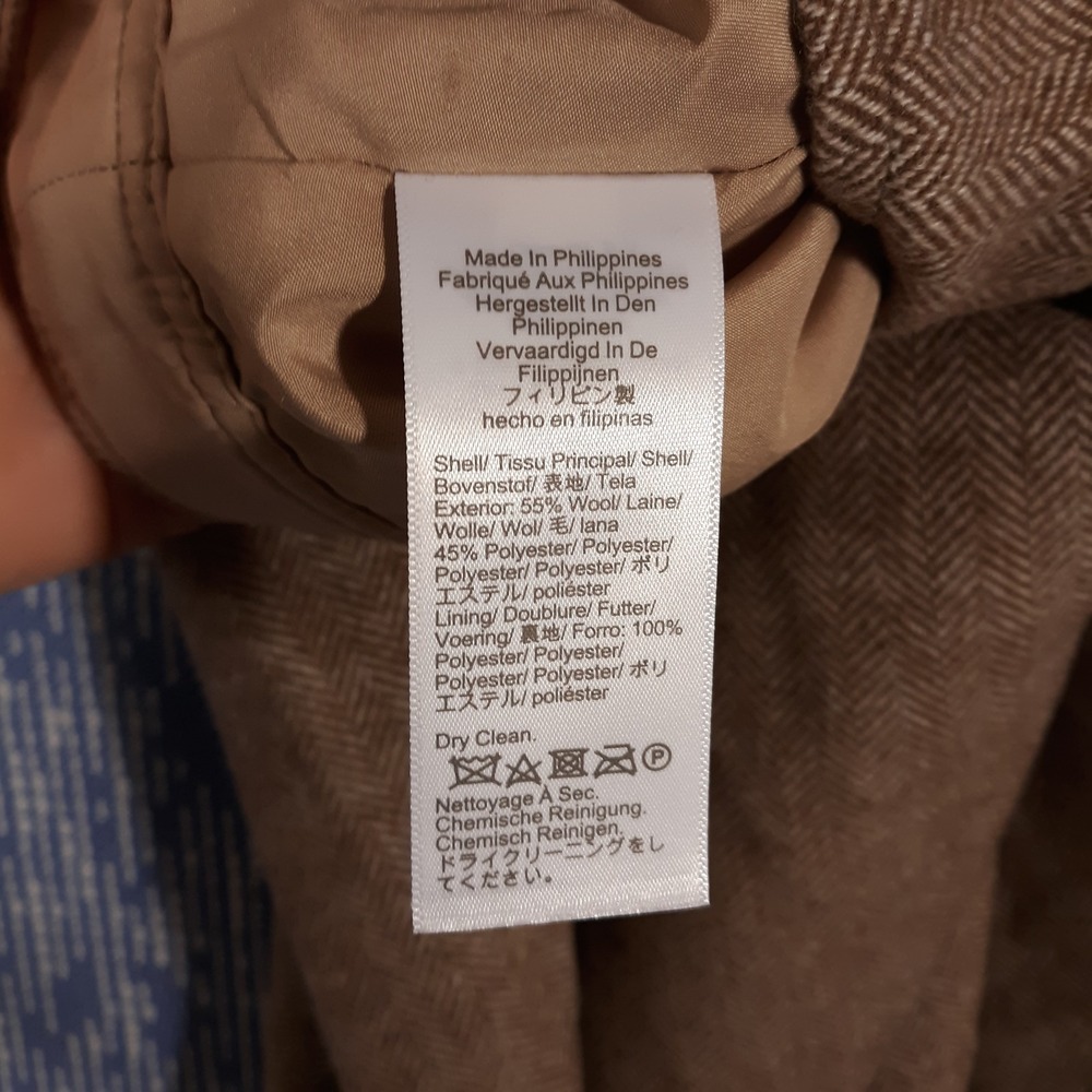 J.CREW Wool Blend Skirt Womens Size 12 Lined Herringbone Beige - Picture 4 of 11